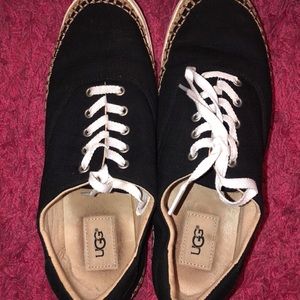 Black UGG flat shoes